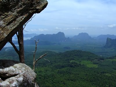 Top of Ngorn Nak mountain in Tub Kaak, Krabi, Thailand. This is a good meditation spot.
