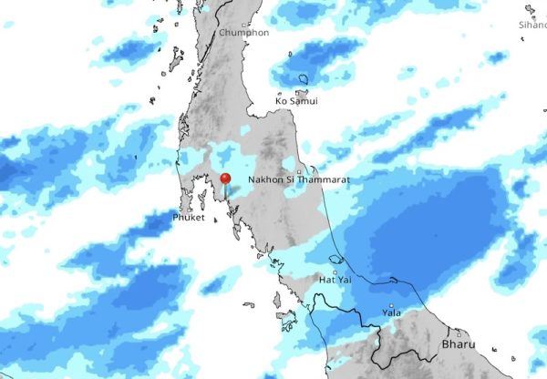 Weather radar showing Krabi at this moment. 