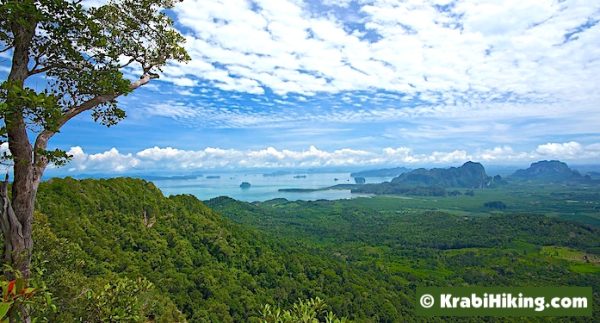Ngon Nak Mountain view from the peak. Tub Kaak, Krabi, Thailand.