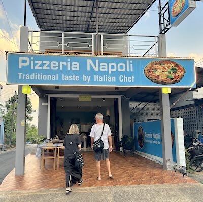 Front of Pizzeria Napoli in Krabi.
