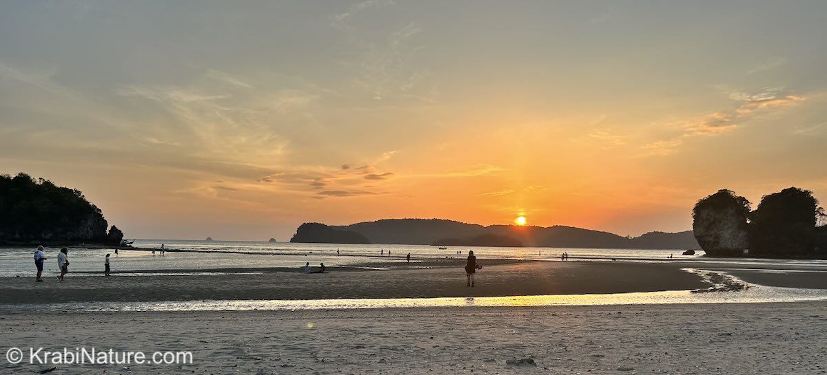 Sunset at Noppharat Thara Beach in Ao Nang, Krabi. © KrabiNature.com