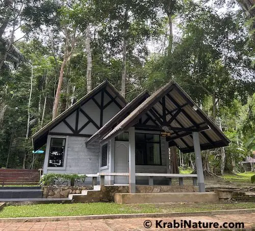 A small one-bedroom bungalow at the Thaleban National Park in Satun next to the Wang Prachan border crossing.