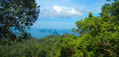 First viewpoint at Ngorn Nak Mountain in Tub Kaak, Krabi, Thailand.