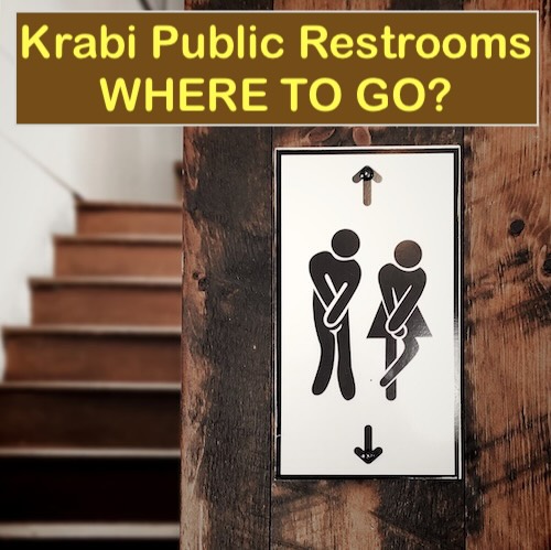Restroom sign in Krabi.