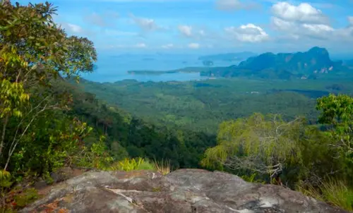 Third viewpoint at Ngorn Nak Mountain, Tub Kaak, Krabi, Thailand.